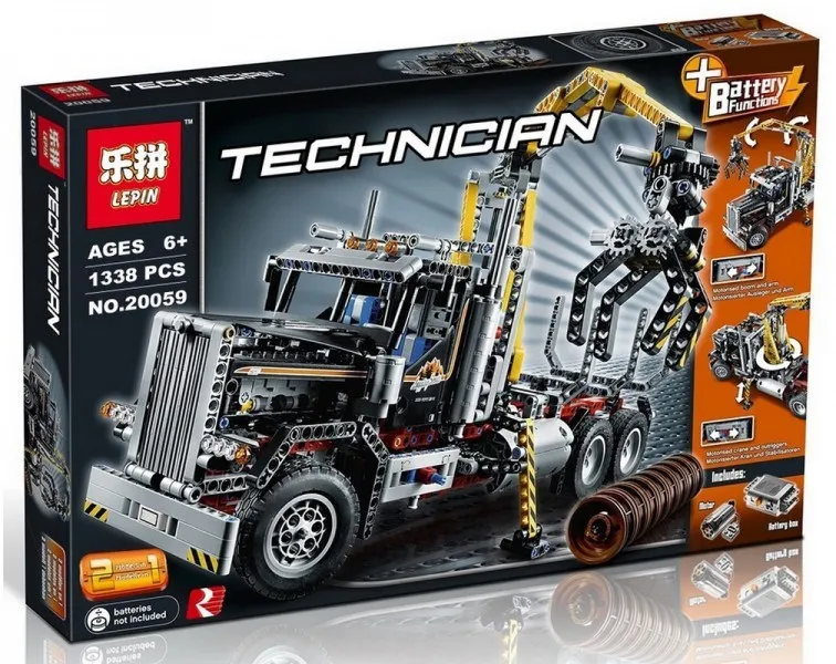 Конструктор lepinblocks 20059 Грузовой Лесопог. Technic совместим с Лего 9397 LN-20059