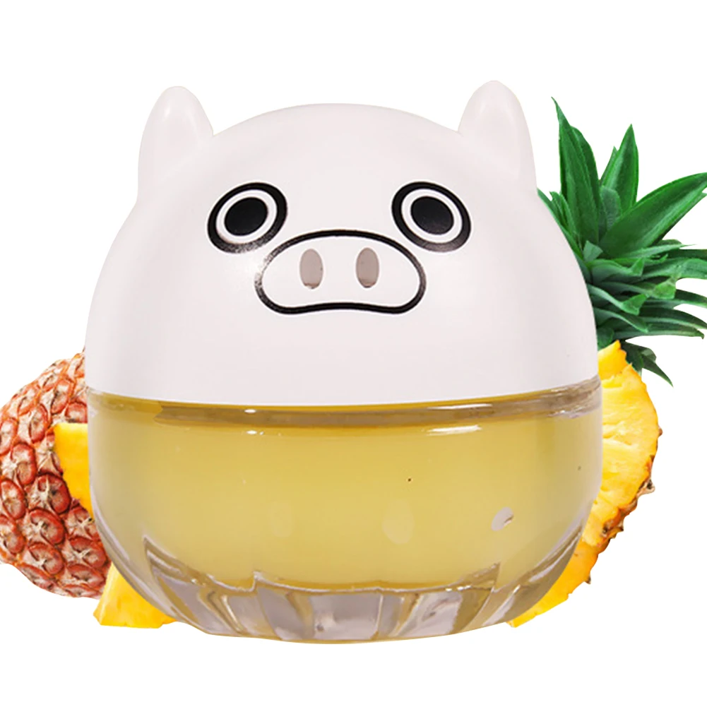 White to pineapple 2 шт., ароматизатор для автомобиля с милой Свинкой, Твердый бальзам, подарок, освежитель воздуха для ванной комнаты, дезодорант, духи, декоративный аромат для дома и офиса, маленький авто - Название цвета: White to pineapple