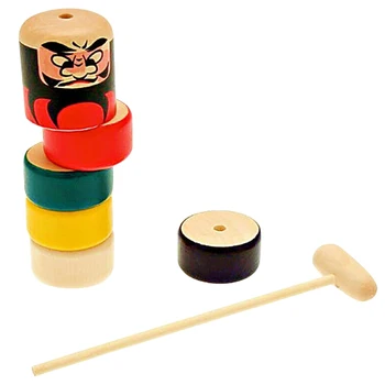 

Durable Educational Tricks Stacked Wooden Toy Tap Rainbow Tower Halloween Props Gifts Kids Immortal Decoration Magic Funny