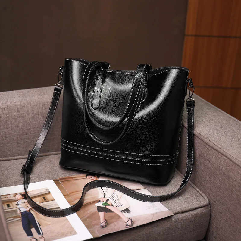 Kaufen Echtes Leder Tasche Handtasche Frauen Bolsos Mujer Luxus Handtaschen Frauen Taschen Designer Vintage Retro Große Kapazität Casual Tote C817