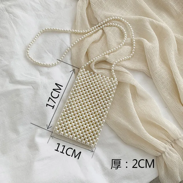 Mini Pearl Bag Handmade Vintage EVA Beaded Fashion Banquet Party Shoulder Bag Female 2019 Wedding Bags Luxury Women's Coin Purse A9
