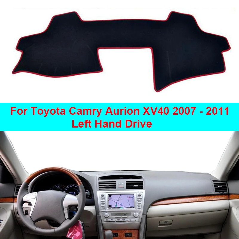 2 слоя Автомобильная внутренняя панель приборов покрытие коврик накидка для Toyota Camry Aurion XV40 2007 2008 2009 2010 2011 LHD RHD солнцезащитный козырек