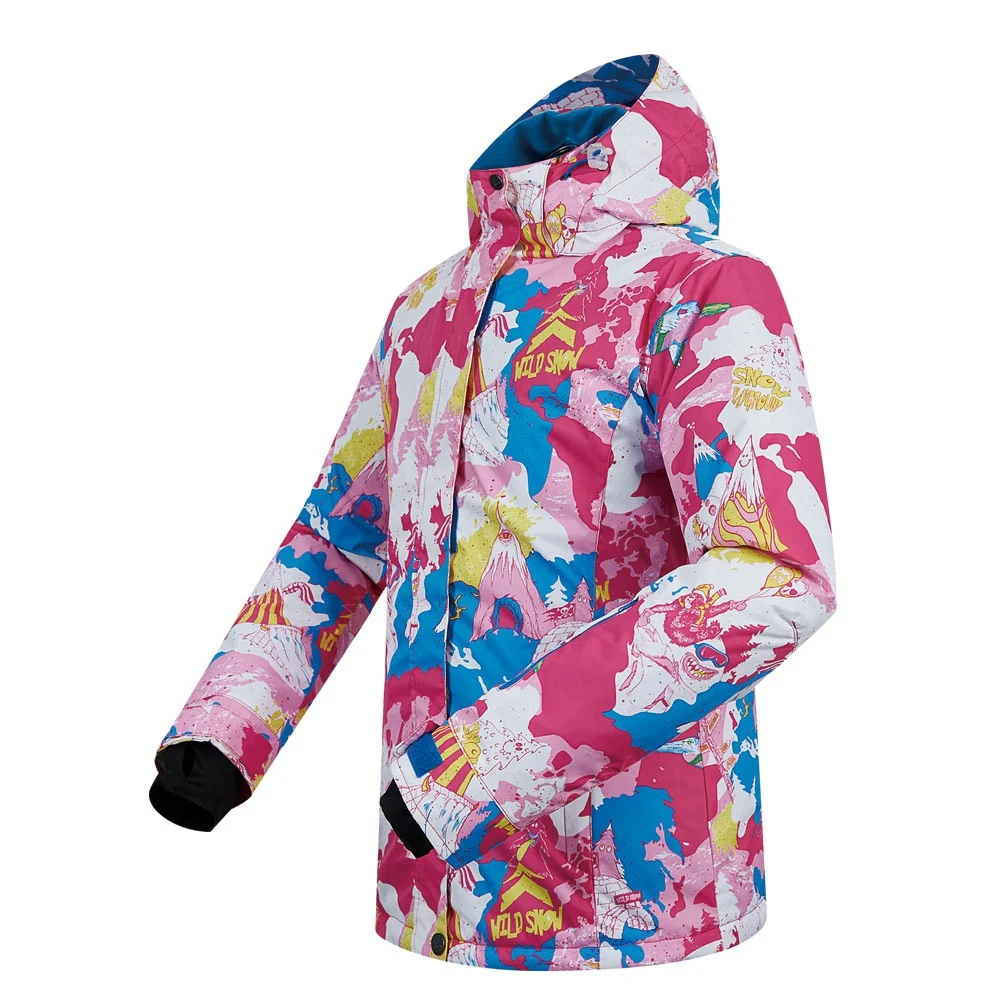 MUTUSNOW Women's Ski Jacket Fashion Waterproof Windproof Outdoor Coat Snowboard Mountain Rain Jacket