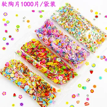 

1 Box Mixed Clay Fruit Flower Flatback Nails Art Diamond For Decorations Beads Fit Embellishments of Fabric Garment