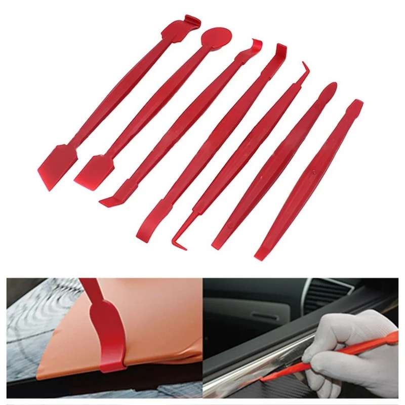 Razor Blade Scraper Car Wrapping Tools Vinyl Squeegee Window Tinting Squeegee Window Scraper Tool Automotive Film Tools Scraper Tool Kit Window Scraper Razor Blade Scrapers Car Film Scraper 7Pcs Scraper Tools for Car Accessories Squeegee Vinyl Wrap Film Edge-closing Tool