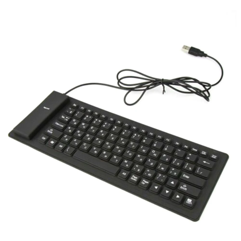 

Black Foldable Keyboard Ultra-thin Quiet Small Size 85 Keys Mini Multimedia USB Keyboard For Laptop PC