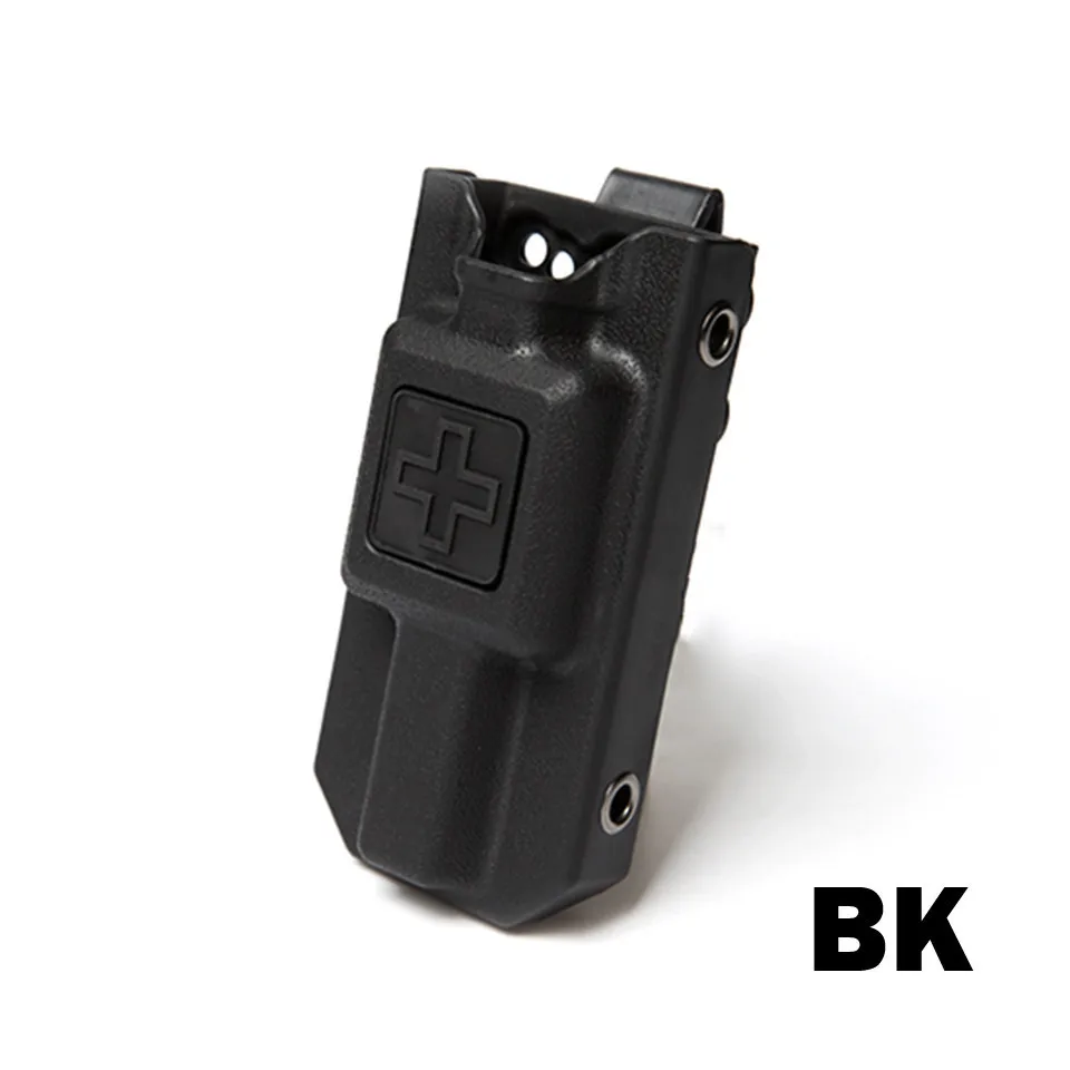 BK Molle турникет несущая сумка держатель EMT первой помощи Быстрый Медленный выпуск пряжки одной рукой Открытый Портативный аварийный жгут - Цвет: BK
