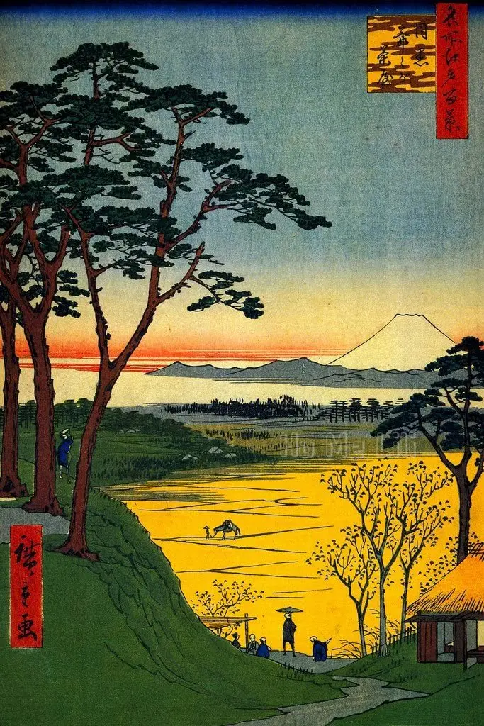 

Utagawa Hiroshige Grandpas Teahouse Meguro River Cool Wall Decor Art Print Poster