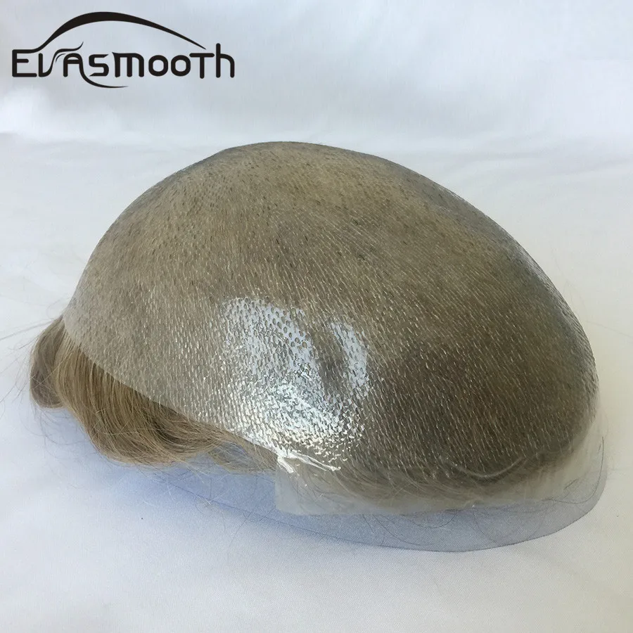 Male Wig Hair-Replacement-System Men Toupee Real-Hair Promotion Pu-Base Natural