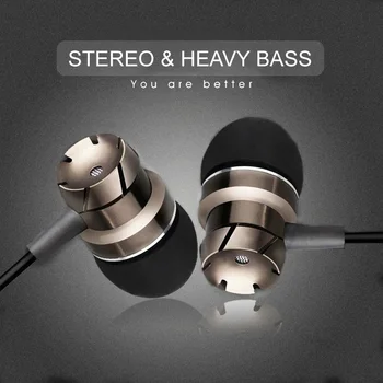 

In-Ear Stereo Earphone Headset Heavy Bass Wire Phone Earbuds With Microphone Black Anti-skid Earphones For Android Mobile Phone