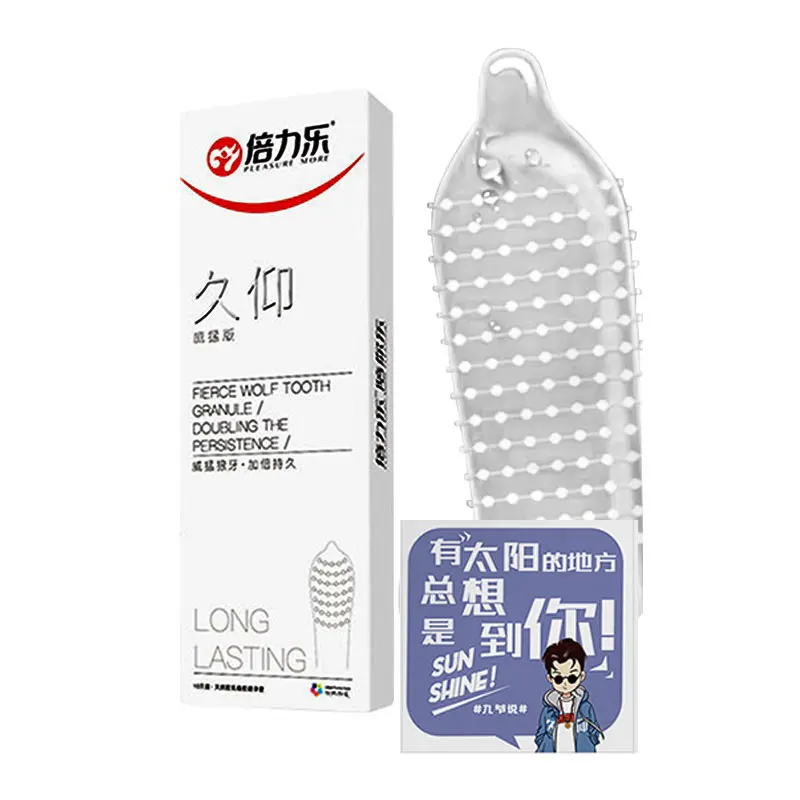 Удовольствия больше 9 шт. супер эякуляции задержки презервативы ребристые