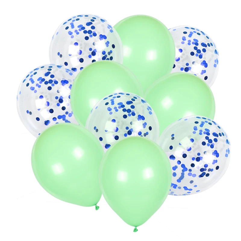 10 шт. 12 дюймов зеленый золотой прозрачный латексный шар Цветные конфетти блестки надувные воздушные шары для свадьбы и дня рождения Декорации для вечеринки - Цвет: style 28