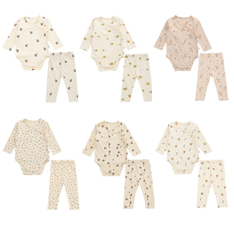 baby dress and set 0-24M Newborn Kid Baby Boy Girl Clothes Autumn Winter Long Sleeve Bodysuit Romper Top and Pant suit Print Baby 2Pcs Clothing set baby clothing set essentials