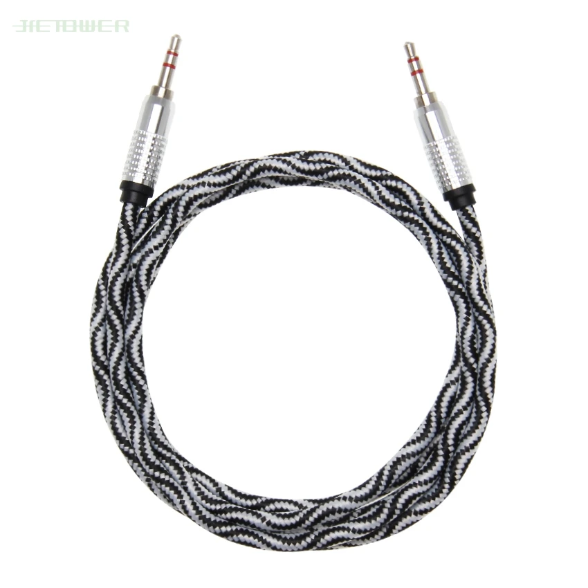 50pcs lot 1 5m Python Snake skin Heavy thick audio cable Extension Hi Fi Headphone 3 5 Jack Cable for MP3 MP4 Player Car good