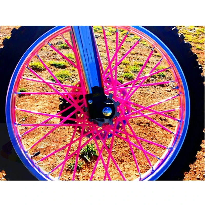 72Pcs/set Wheel Spoke Covers Wraps Rims Skins Protector Mountain Bike Motorcycle Fashion Decoration Motocross Decor