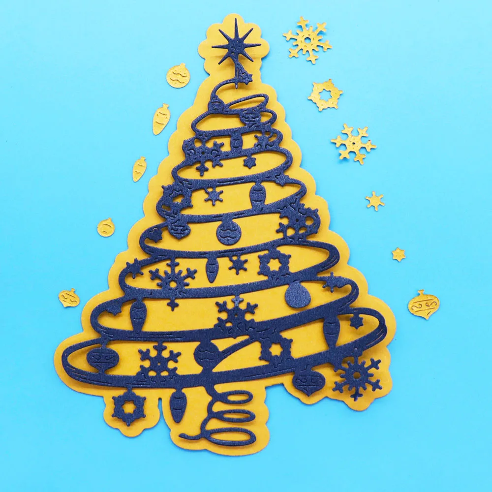 Металлические режущие штампы для рождественской елки альбом скрапбукинга карты