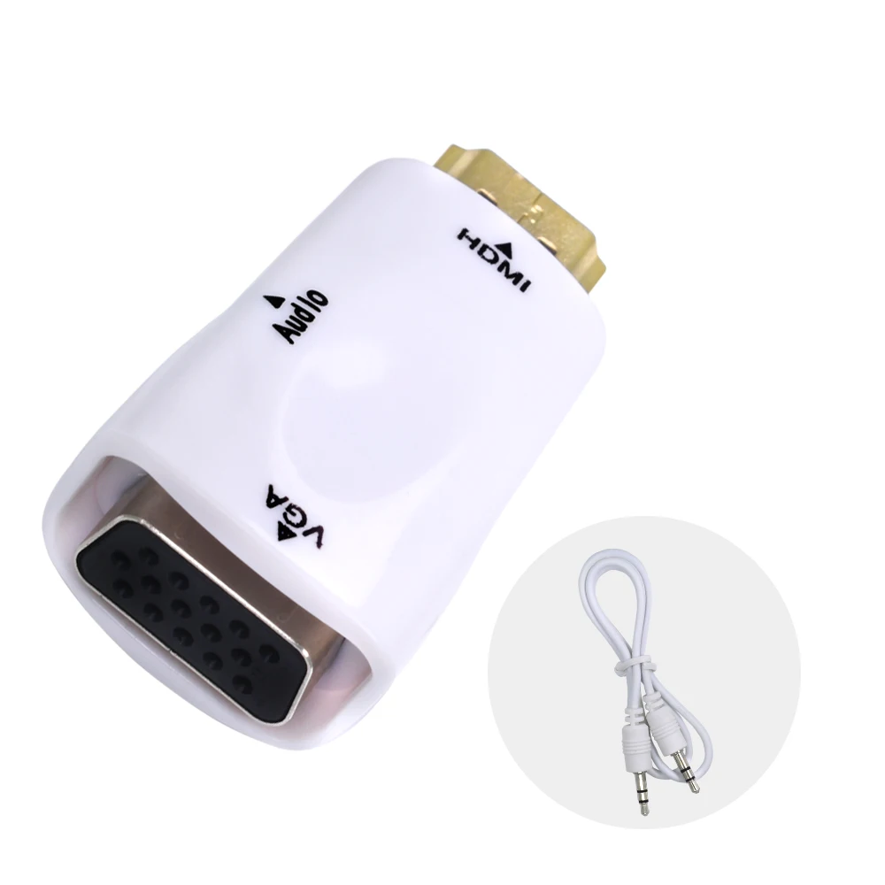  TISHRIC Originale HDMI a VGA Adattatore/Convertitore 4K HD 1080P Display Cavo Audio Maschio A Femmi