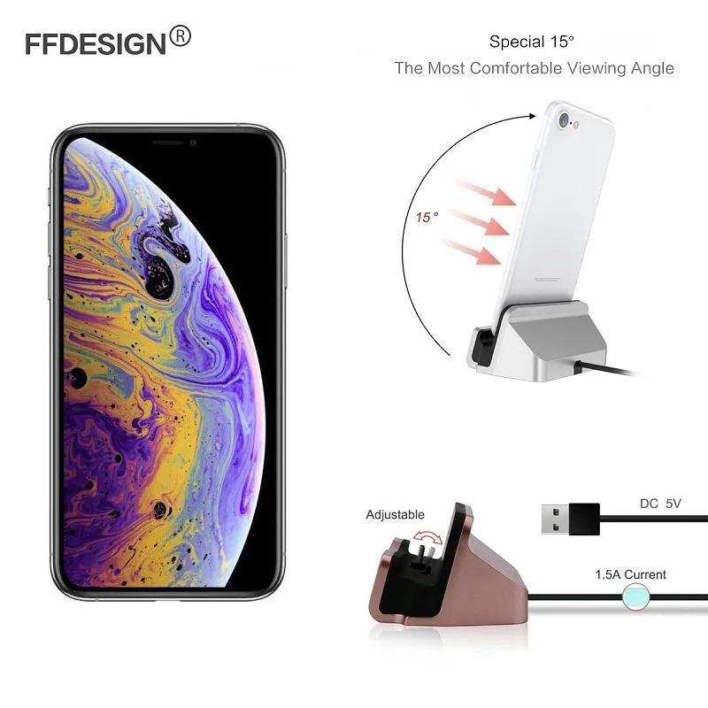 Зарядная док станция 2 в 1 usb кабель для синхронизации и зарядки iPhone Samsung Huawei Xiaomi