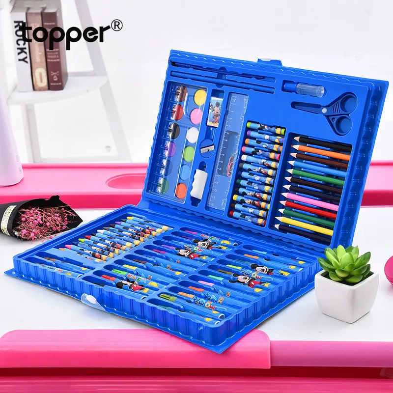 

Cartoon student children's brush 86 color watercolor pen painting portable tool gift box set stationery