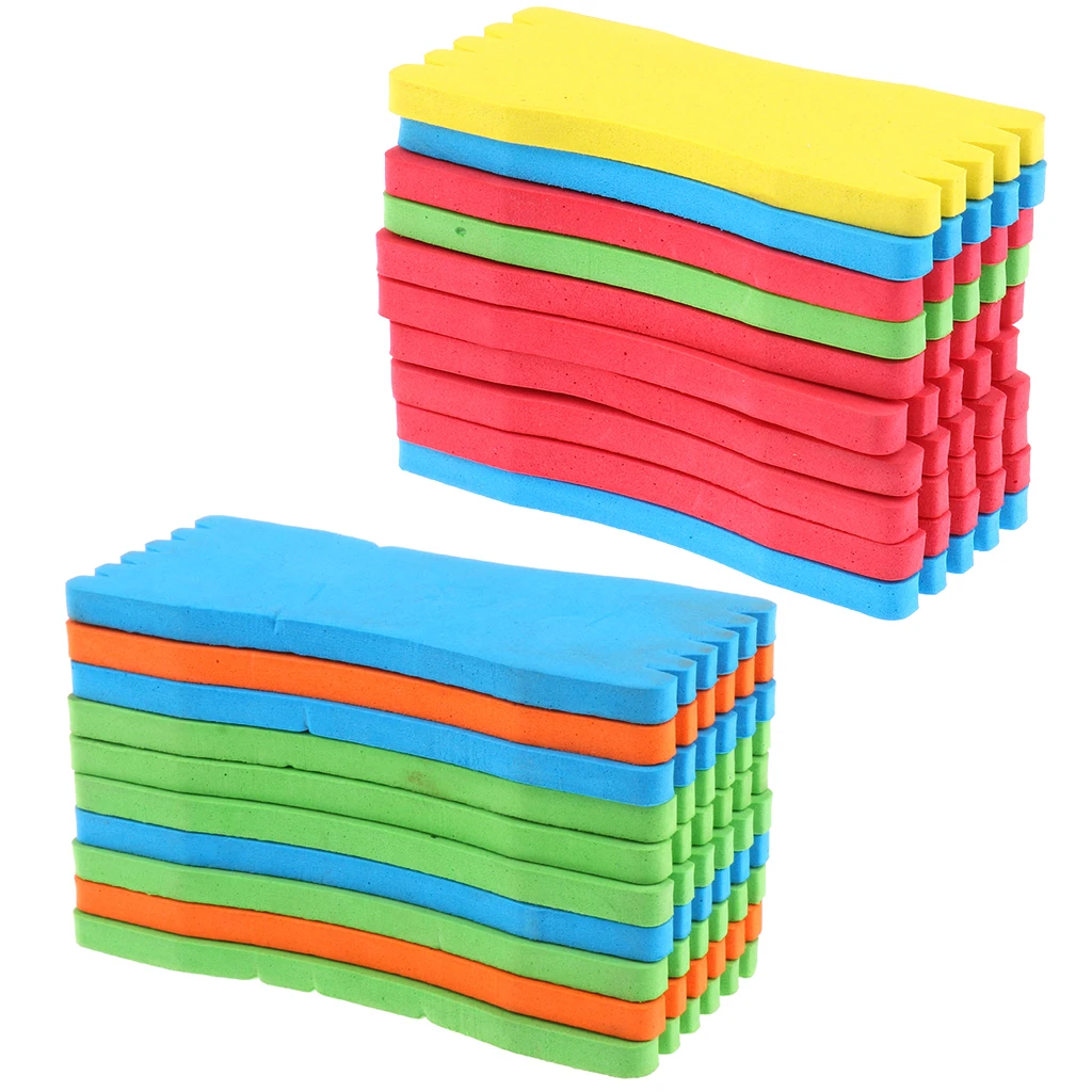 Perfeclan 20pcs Foam Winding Boards Fishing Line Leaders Rigs Storage Board