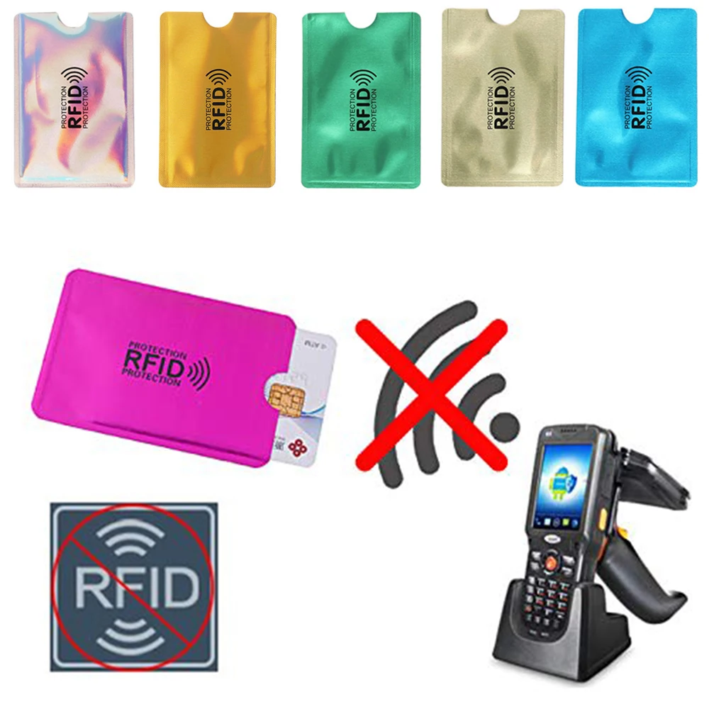 5 шт./упак. анти с функцией блокировки Rfid считыватель замок держатель для карт ID банковская карта чехол Smart Анти-кражи кредитной держатель для карт защита Алюминия