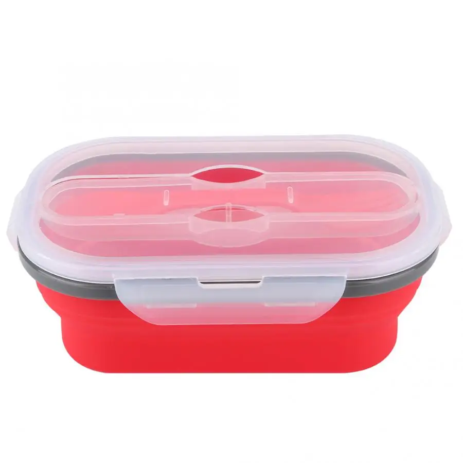 Ланч-бокс Bento box Ланч-бокс es контейнеры 800 мл Портативный Силиконовый складной Ланч-бокс Bento Box контейнер для еды на открытом воздухе