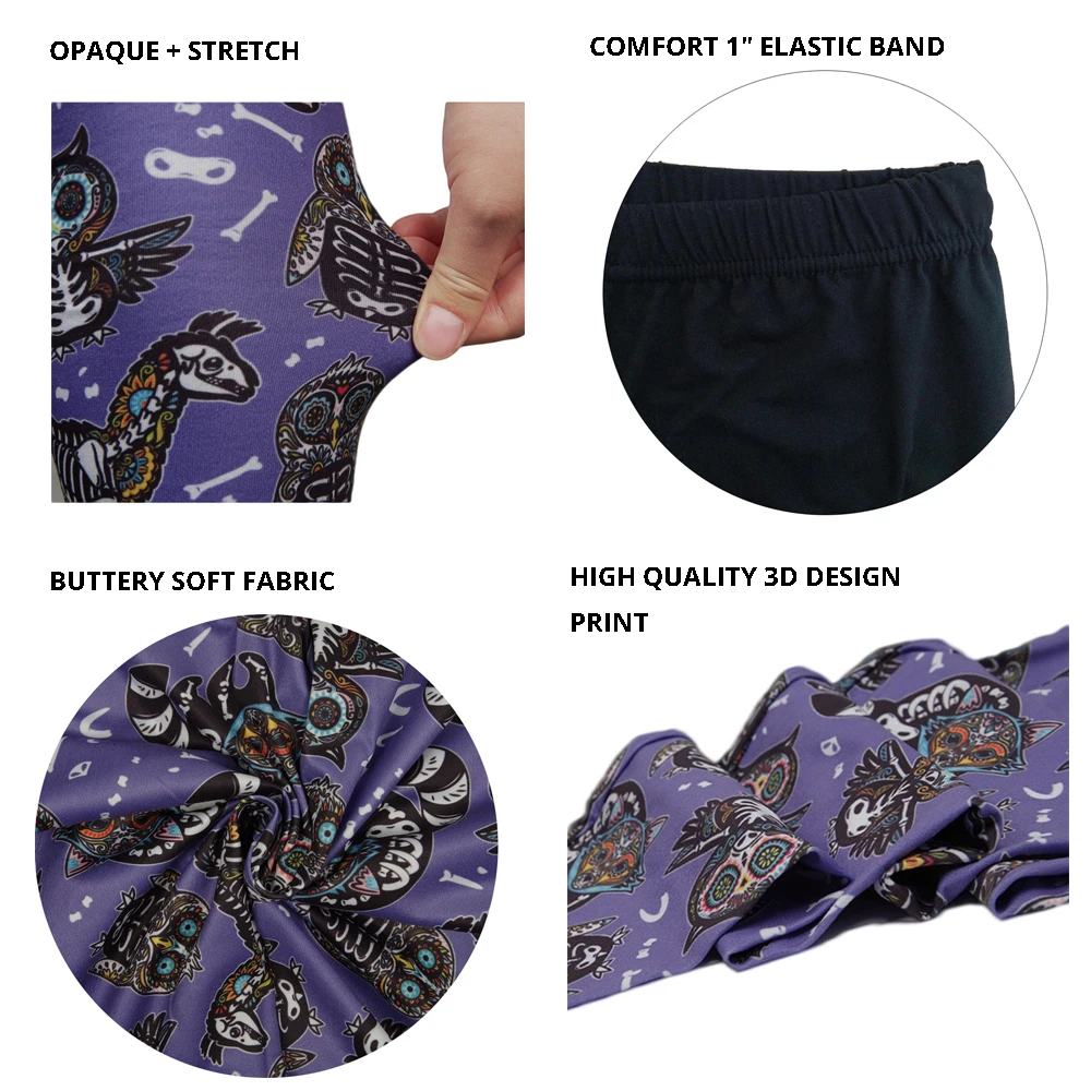 sugar skull printed leggings for women  (12)