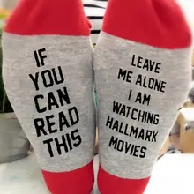 Женские носки с буквенным принтом; если вы можете прочесть эти носки; сезон осень-зима; новые модные повседневные носки для девочек