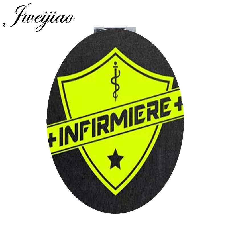 SI02 JWEIJIAO супер Infirmiere Овальный Двойной боковины инструменты зеркала Красный Крест белая одежда подарок фея макияж кошелек зеркало для медсестры SI01 - Цвет: SI02