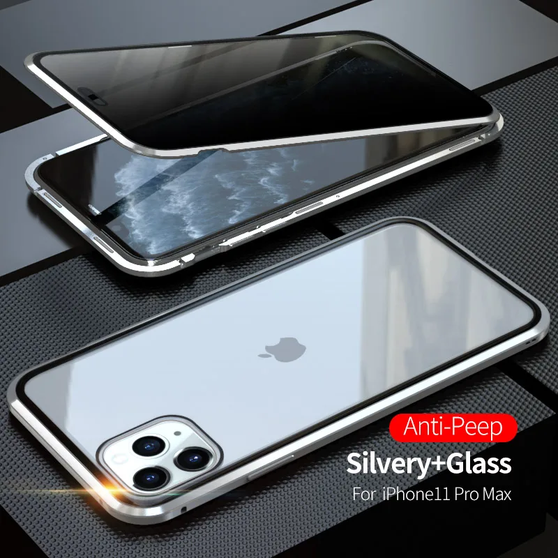 Для iPhone XS MAX анти-открытый чехол для телефона XR Магнитная Адсорбция двойное стекло в рамке i7 8P защитный чехол