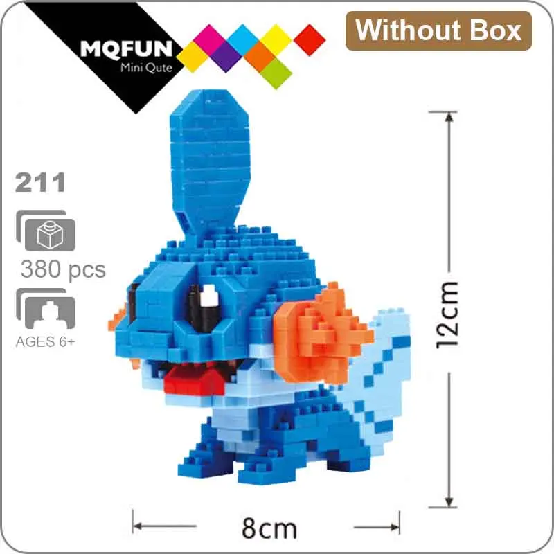 LNO 211 Without Box LNO мини блоки фигурки kawaii 3D Пикачу японский мультфильм Аниме пластиковые детали для конструктора игры DIY модели образовательных игрушек - Цвет: LNO 211 Without Box
