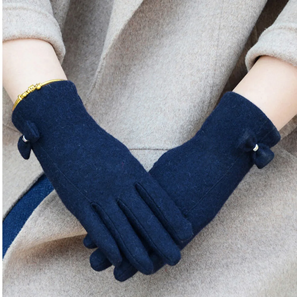Зимние новые корейские модные кашемировые перчатки с сенсорным экраном женские теплые и ветрозащитные перчатки