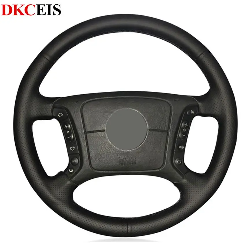 Black Soft Artificial Leather Hand-stitched Car Steering Wheel Cover for BMW E46 318i 325i X5 E39 E53 | Автомобили и мотоциклы