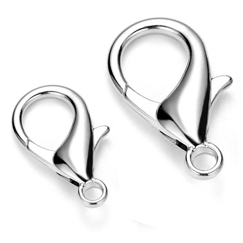 

25Pcs Stainless Steel Lobster Clasp Silver Color Bracelet Necklace Connector For DIY Jewelry Making Findings Accessories