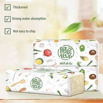 

Kitchen paper planting pumping paper towel bamboo pulp natural color pumping paper absorbent oil 3 packs / piece