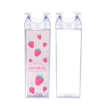 

Cute Milk Cup Leak-Proof Safety Bottle Kids Baby Infant Drinking Bottles Cups Water Milk Bottle Non-Stick Transparent Cup