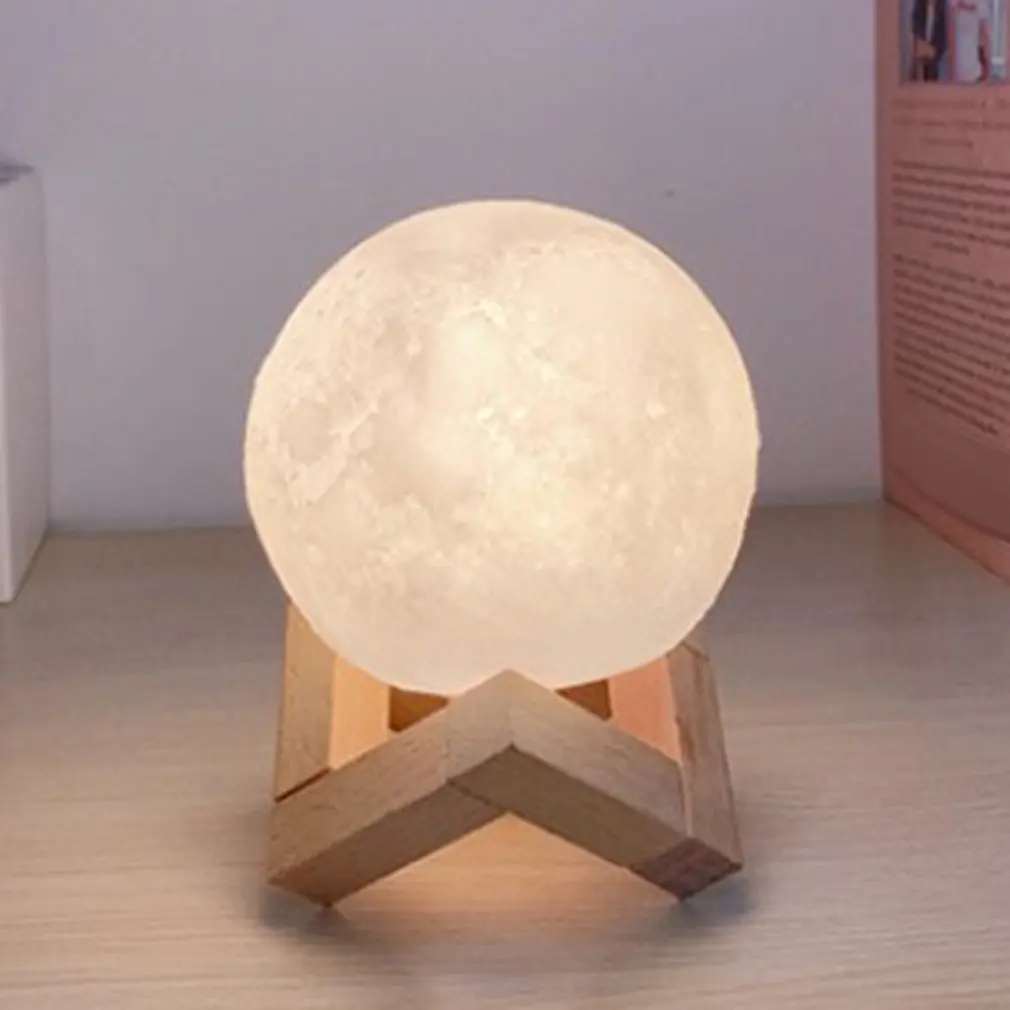

Newest Moon Lamp Kids 8cm Night Light Galaxy Lamp LED 3D Star Home Furnishings Light Change Galaxy Light For Gifts With Stand
