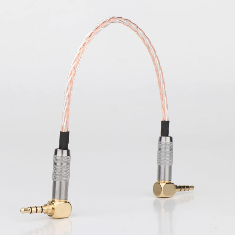 3.5mm To 3.5mm Aux Cable 8core Occ Copper Silver Male To Male Audio Car