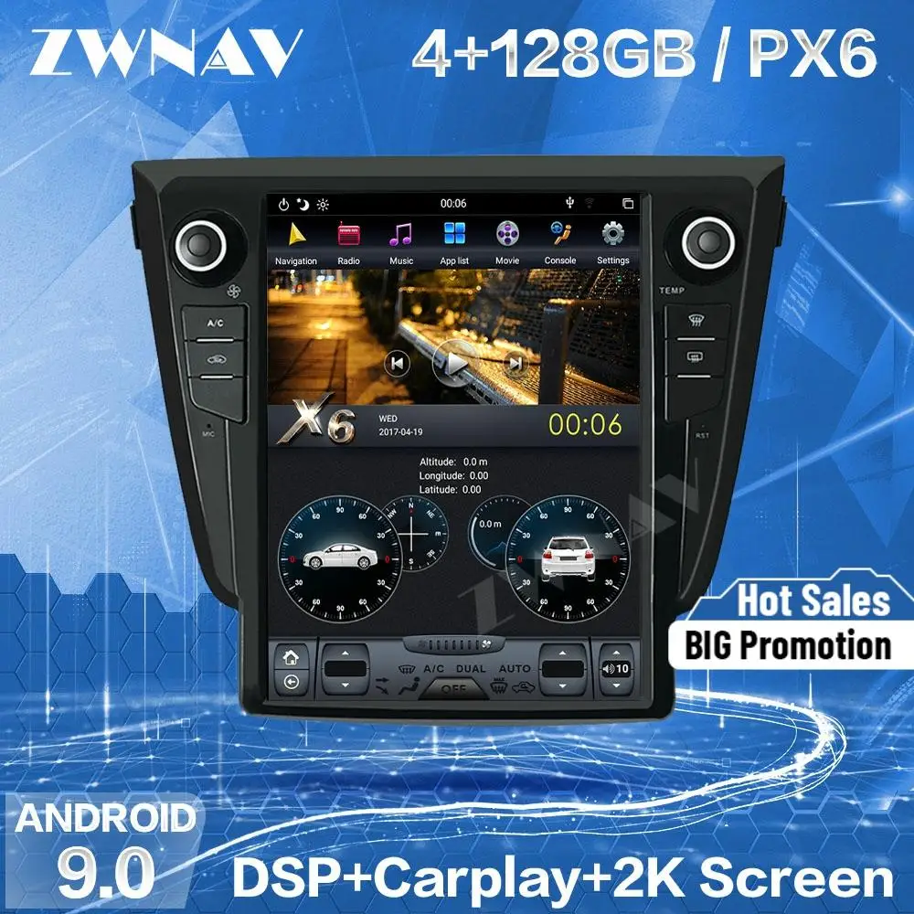 128G Tesla Screen Carplay For 2013 2014 2015 2016 2017 2018 NISSAN X