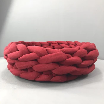 Cat House Cushion Soft Long Plush Warm Pet Mat Cute Kennel Cat Sleeping Basket Bed Round Fluffy Comfortable Touch Pet Products 6