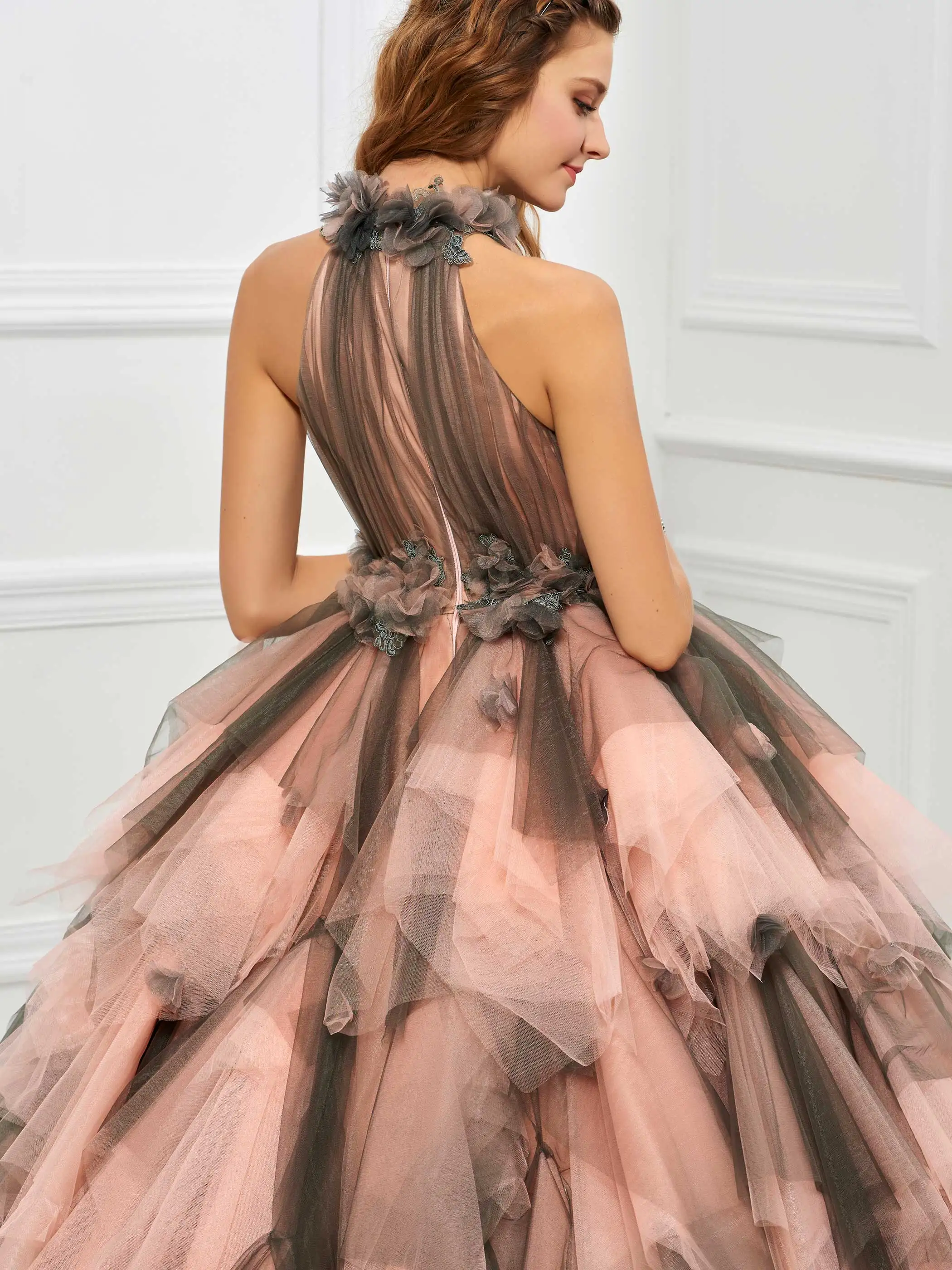 Уникальное бальное платье tanpeller с 3D цветами Quinceanera фатиновое многослойное