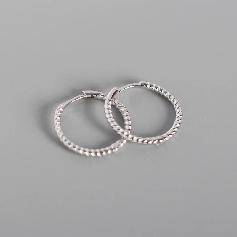 Серьги-кольца из стерлингового серебра 925 пробы в японском Корейском стиле, минималистичные круглые серьги для женщин, элегантные ювелирные изделия для девушек