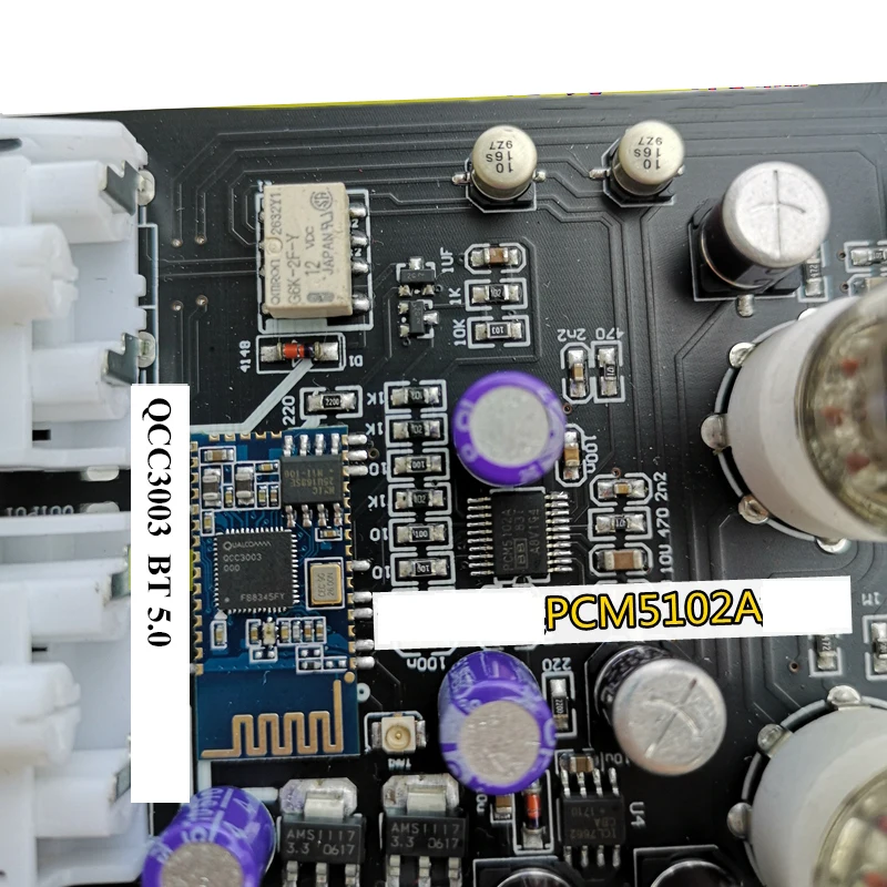 Lusya Hifi 6J3 трубка Bluetooth 5,0 QCC3003 предусилитель аудио Плата PCM5102A DAC тональная плата с регулировкой громкости адаптер I3-006