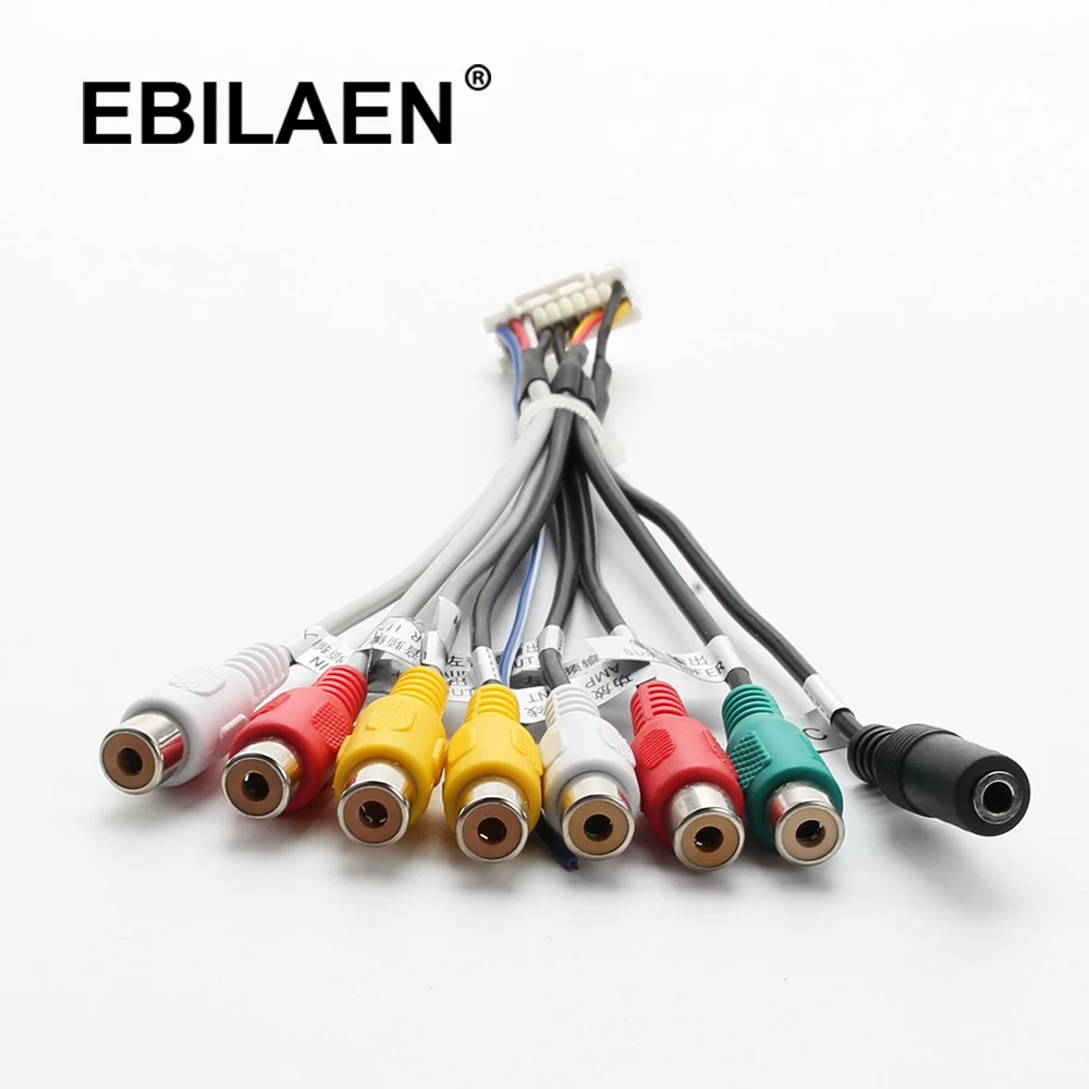 EBILAEN RCA Audio Output Aux in Adapter Wire With External Microphone