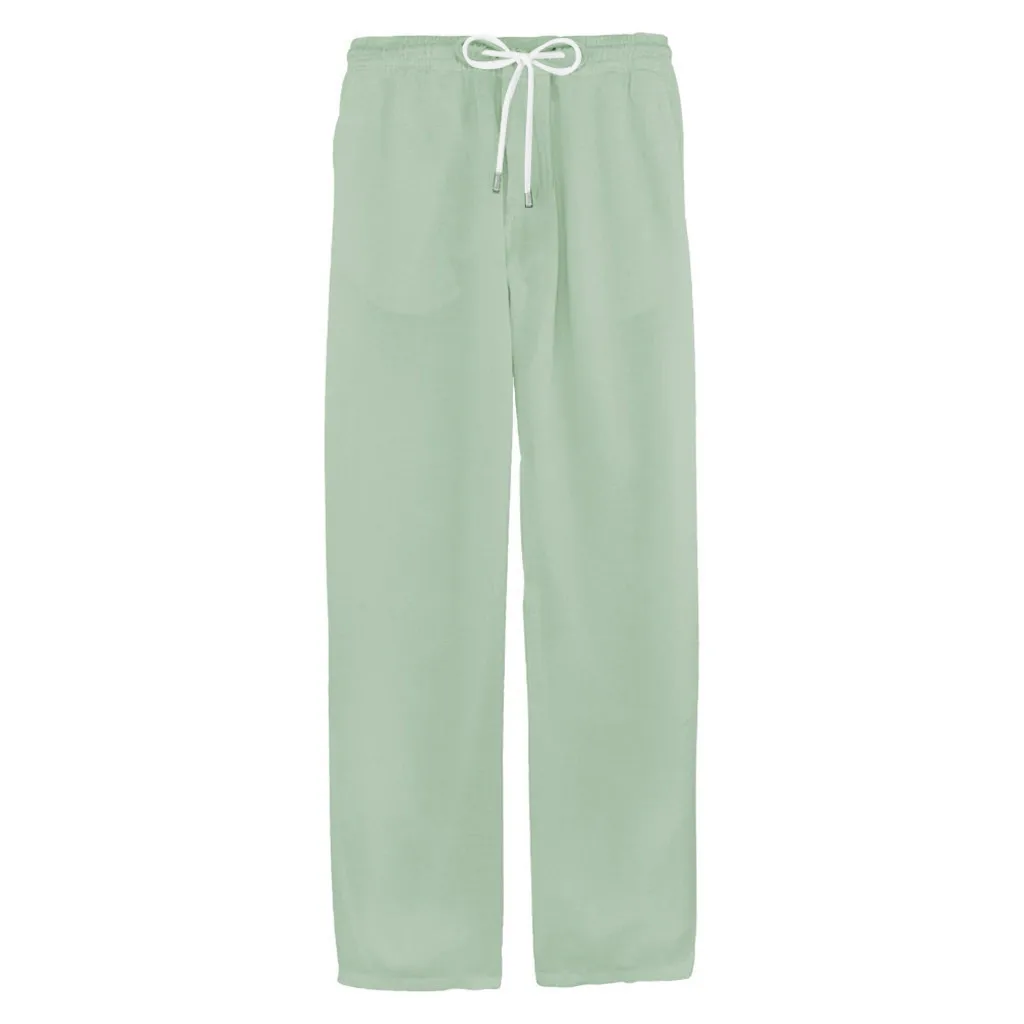 Men's Summer Pants New Style Simple And Fashionable Pure Cotton And Linen Trousers Daily Casual Fashion Pants Штаны Мужские 2021 2