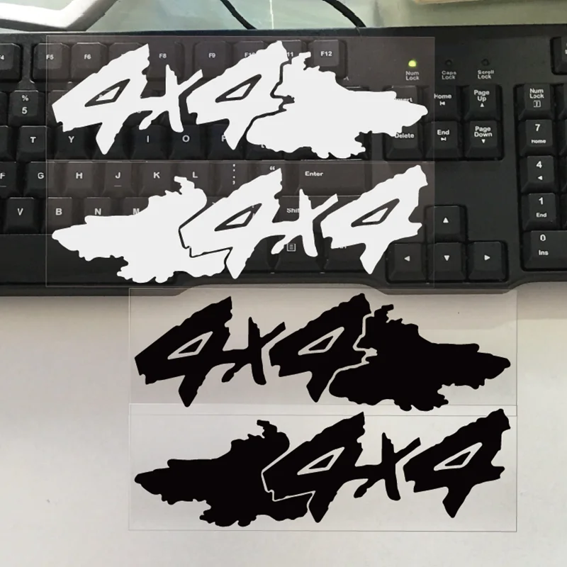 Пара цифровых наклеек 4x4, водонепроницаемые и отражающие автомобильные наклейки