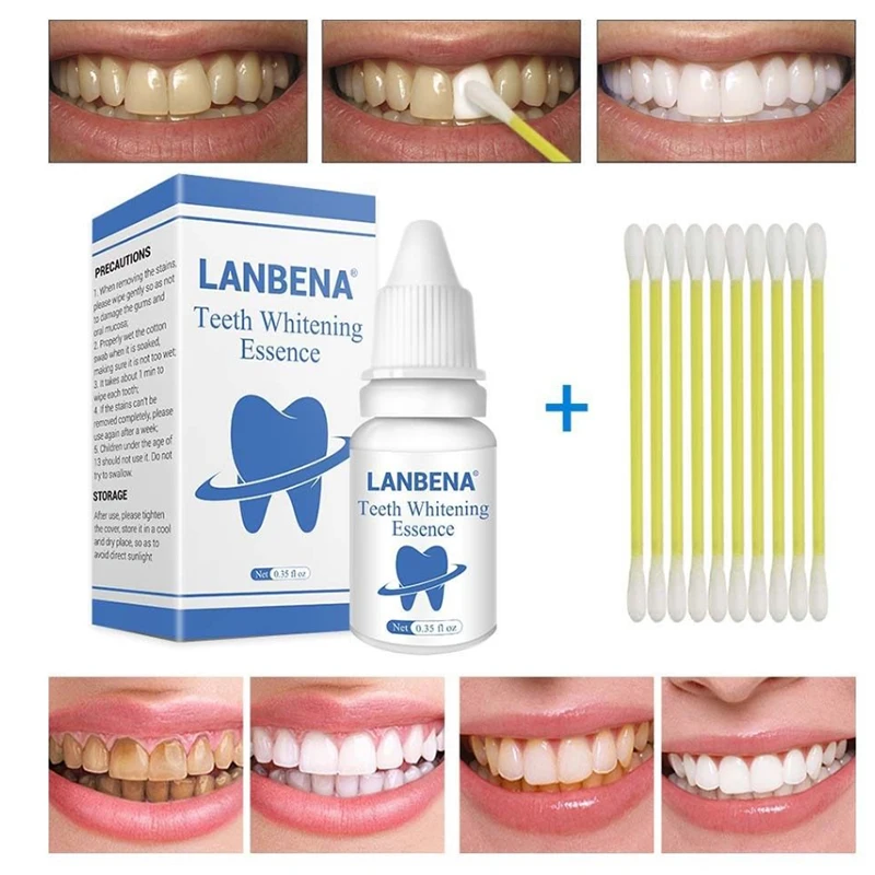 

LANBENA Teeth Whitening Powder Oral Hygiene Cleaning Serum Removes Plaque Stains Tooth Bleaching Dental Toothpaste for Smoker