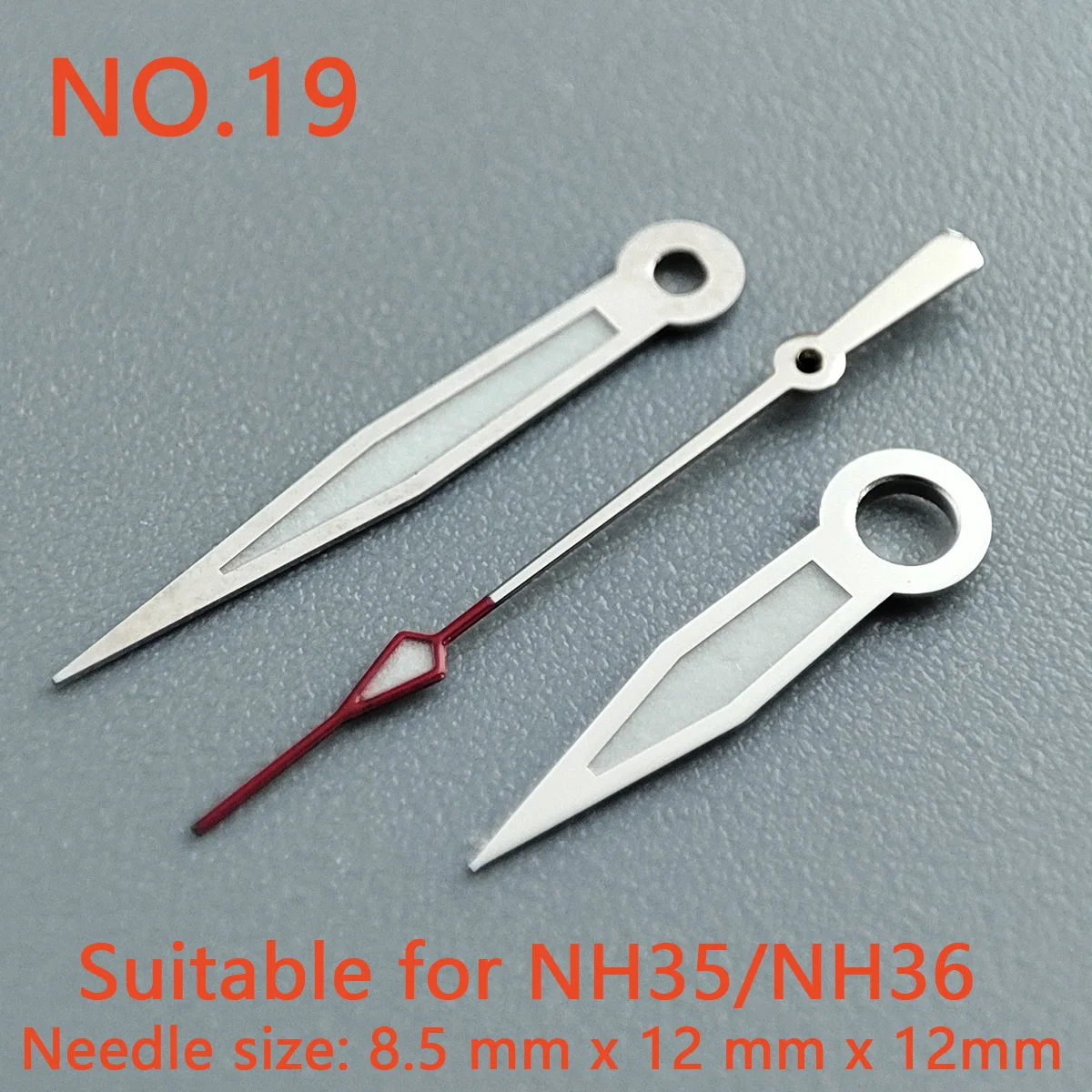 Watch accessories watch pointer NH35 hands silver hands  green super luminous, suitable for NH35, NH36 movement NO.19 image_1