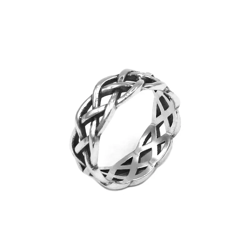 Мода S925 стерлингового серебра кельтское кольцо с узором Claddagh ирландские украшения викинга серебряное байкерское обручальное кольцо для женщин девочек SWR0947