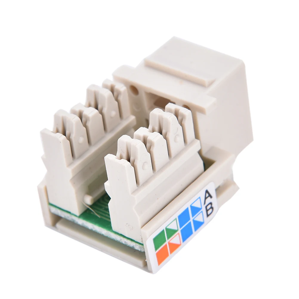 New Cat5 Rj45 Punch Down Keystone Jack Cat5 Network Rj45 White
